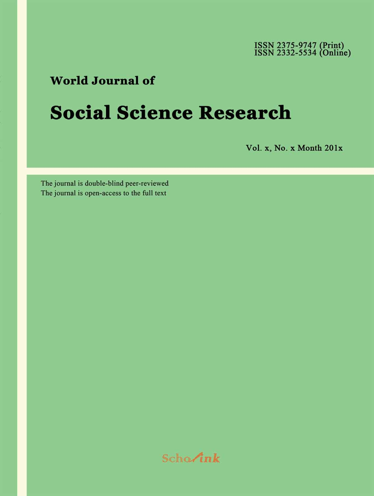 World Journal of Social Science Research （世界社会科学研究杂志）